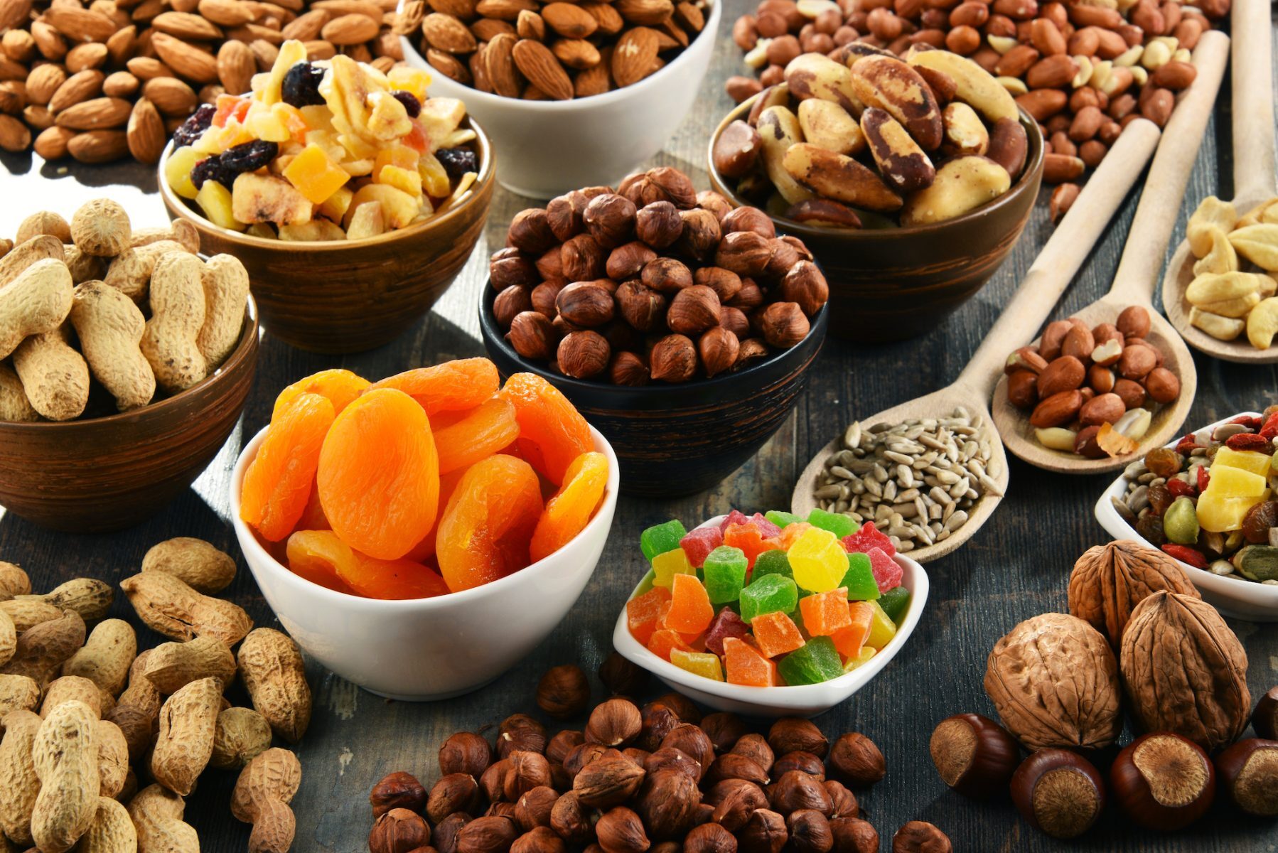 Composition with dried fruits and assorted nuts Nashville office pantry