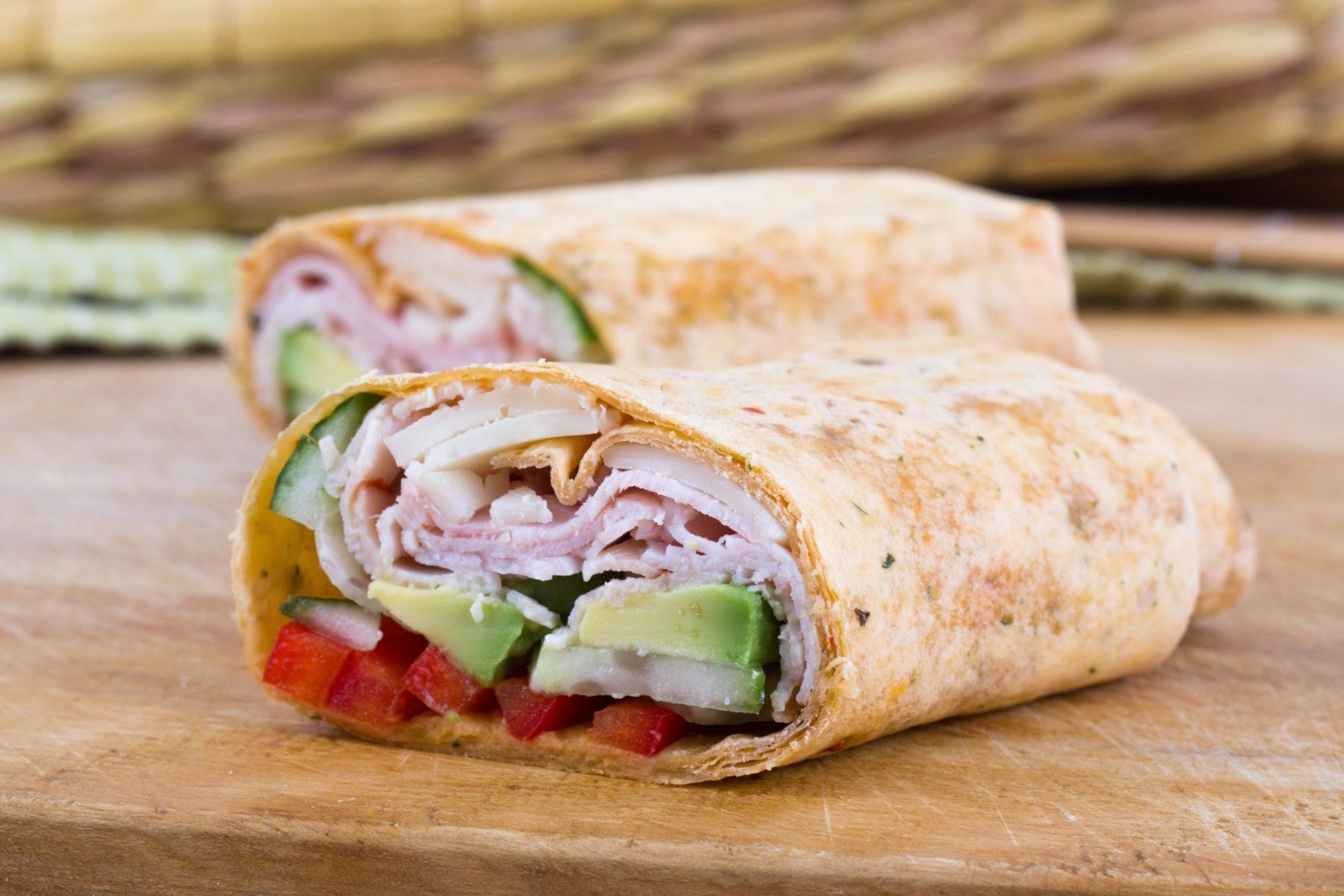 ham and avocado sandwich wrap roll in flavor tortilla Boston Micro-Markets