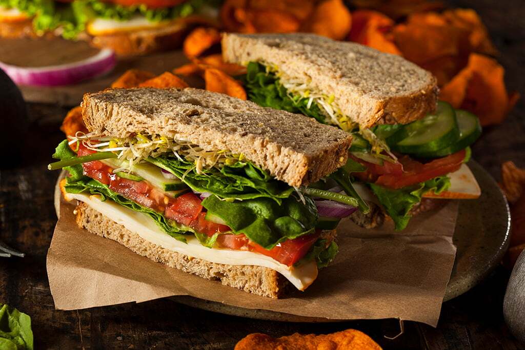 Healthy Vegetarian Veggie Sandwich San Diego micro markets and vending machine solutions