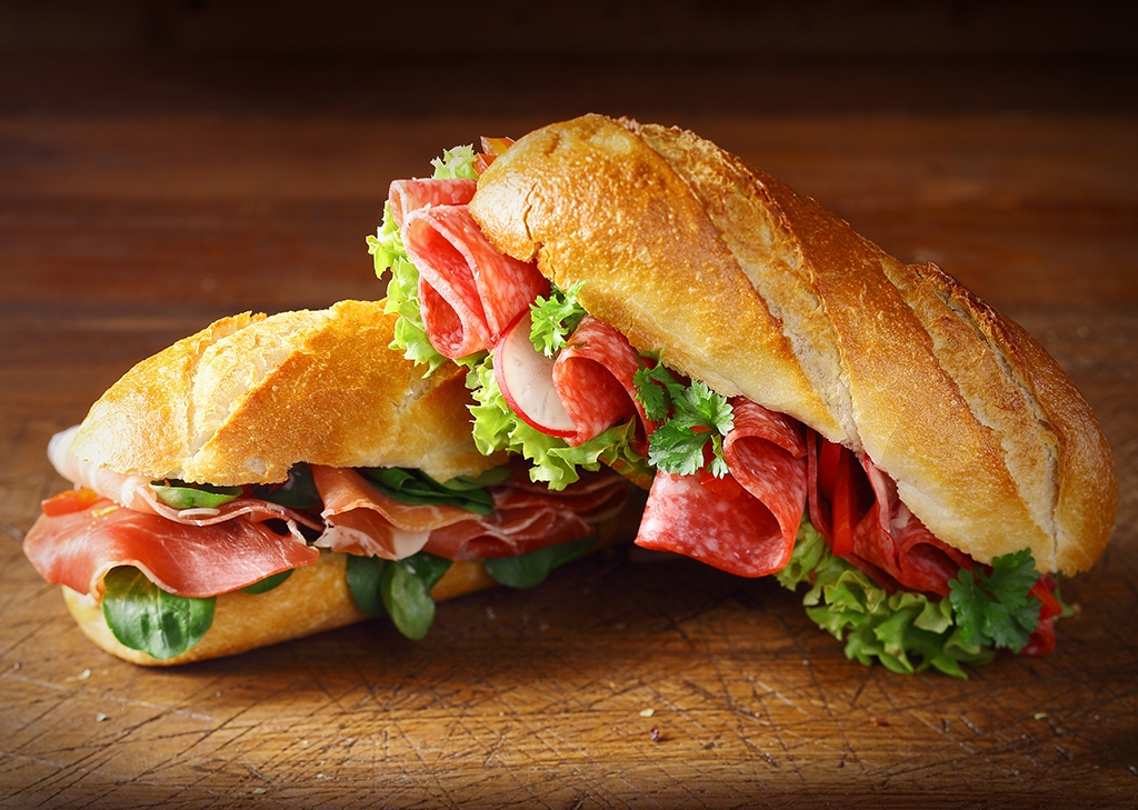 Delicious salami and ham baguettes micro markets and food vending machines in Henderson