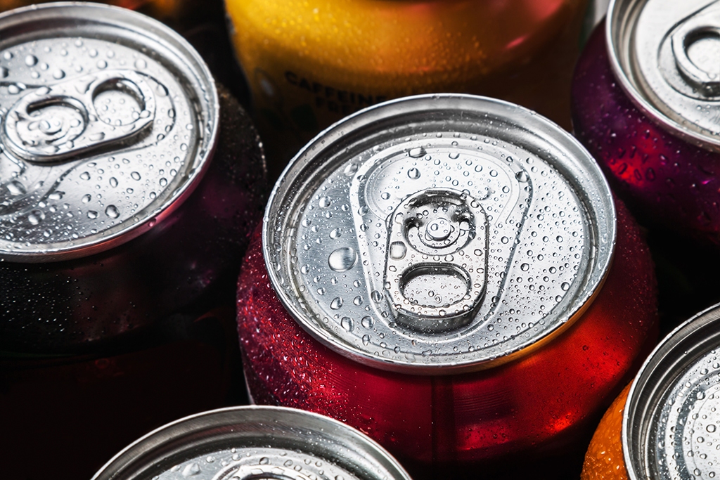 Cans of sweet drinks and beer vending machines and office coffee service in Henderson